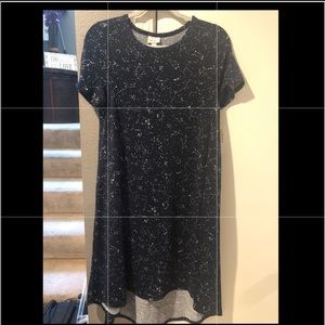 LulaRoe NWT S Carly Constellations Navy white